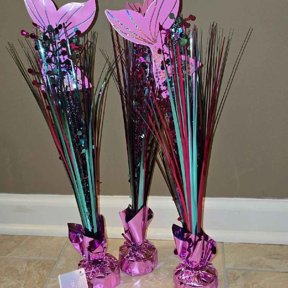 Amscan Pink and Teal Party Decorations 3pieces